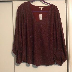 Sparkle maroon top